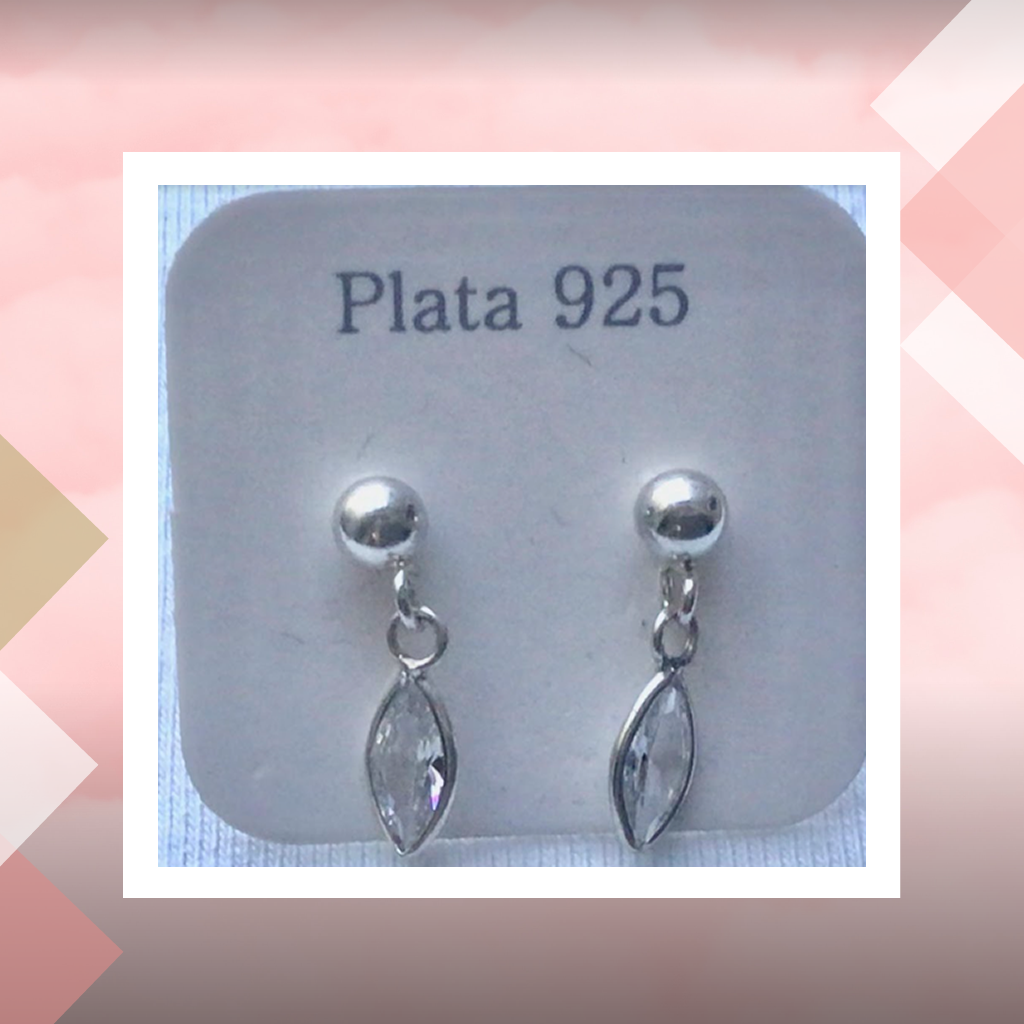 Aros cubic colgantes. Plata 925